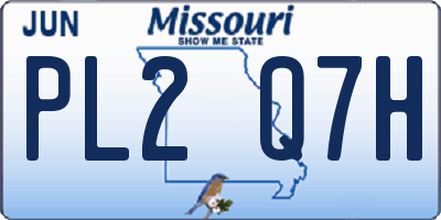 MO license plate PL2Q7H