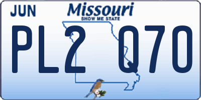 MO license plate PL2Q7O