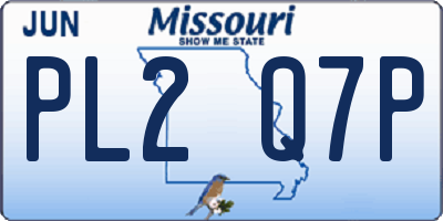 MO license plate PL2Q7P