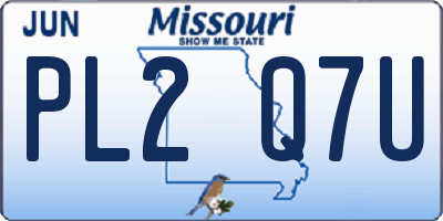 MO license plate PL2Q7U