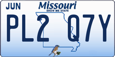MO license plate PL2Q7Y