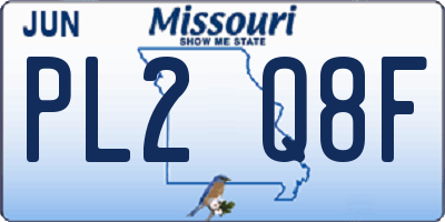 MO license plate PL2Q8F