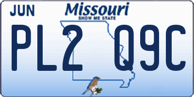 MO license plate PL2Q9C