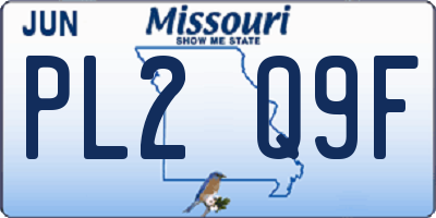 MO license plate PL2Q9F