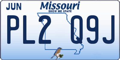 MO license plate PL2Q9J