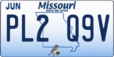MO license plate PL2Q9V