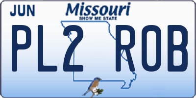 MO license plate PL2R0B
