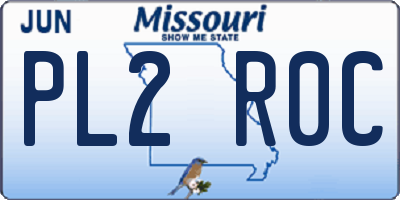 MO license plate PL2R0C