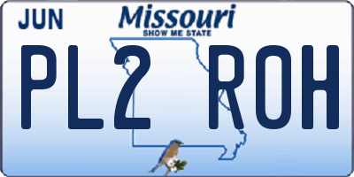 MO license plate PL2R0H