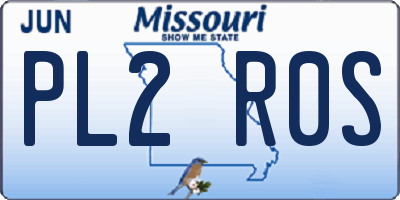 MO license plate PL2R0S