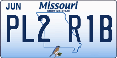 MO license plate PL2R1B