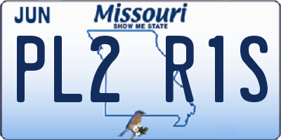 MO license plate PL2R1S