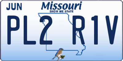 MO license plate PL2R1V
