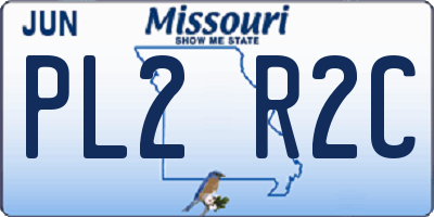 MO license plate PL2R2C