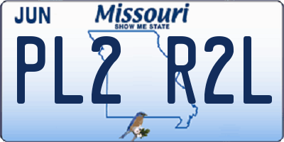 MO license plate PL2R2L