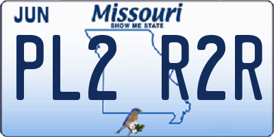MO license plate PL2R2R