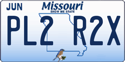 MO license plate PL2R2X