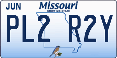 MO license plate PL2R2Y