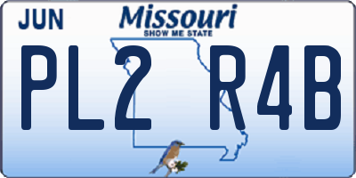 MO license plate PL2R4B