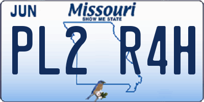 MO license plate PL2R4H