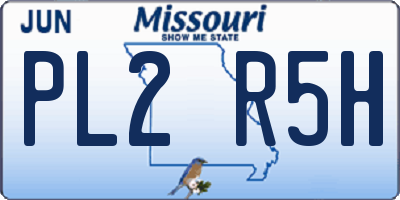 MO license plate PL2R5H