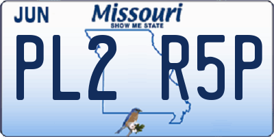 MO license plate PL2R5P