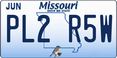 MO license plate PL2R5W