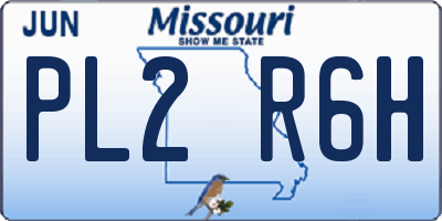 MO license plate PL2R6H