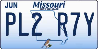 MO license plate PL2R7Y