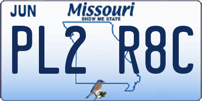 MO license plate PL2R8C