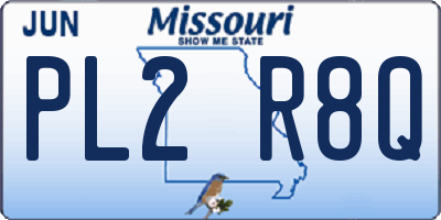 MO license plate PL2R8Q