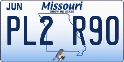 MO license plate PL2R9O