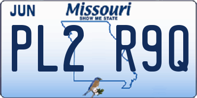 MO license plate PL2R9Q