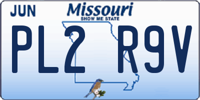 MO license plate PL2R9V