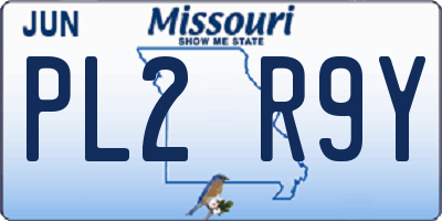 MO license plate PL2R9Y