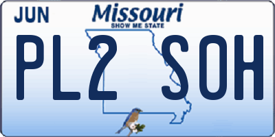 MO license plate PL2S0H
