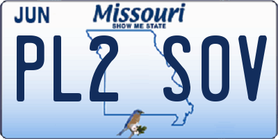 MO license plate PL2S0V