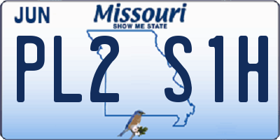 MO license plate PL2S1H