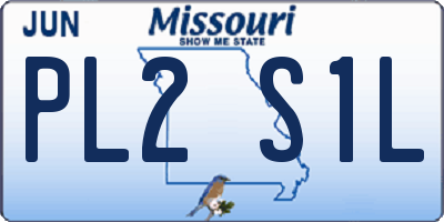 MO license plate PL2S1L