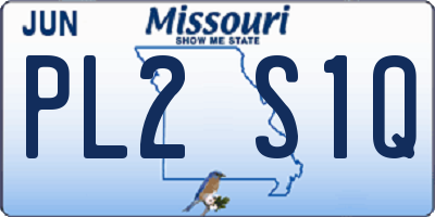 MO license plate PL2S1Q