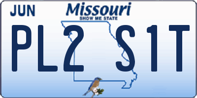 MO license plate PL2S1T