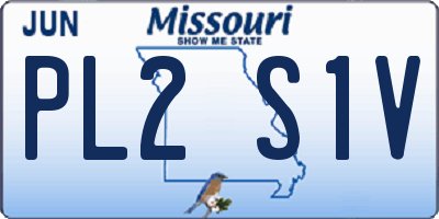 MO license plate PL2S1V
