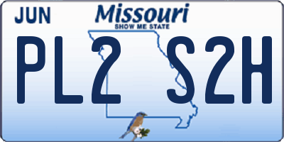 MO license plate PL2S2H