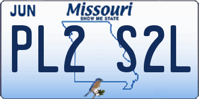 MO license plate PL2S2L