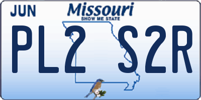 MO license plate PL2S2R