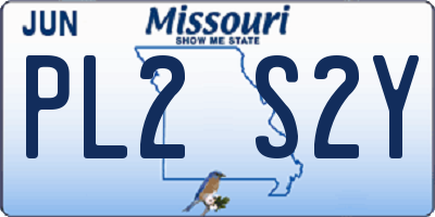 MO license plate PL2S2Y