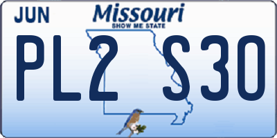 MO license plate PL2S3O