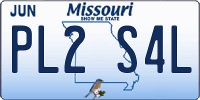 MO license plate PL2S4L