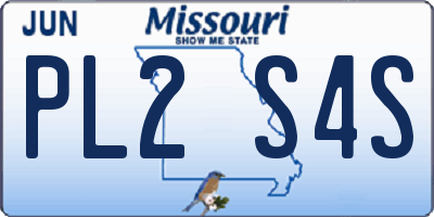 MO license plate PL2S4S