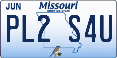 MO license plate PL2S4U